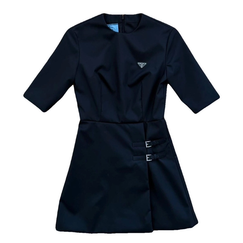 Prada Re-Nylon Mini Dress with Buckle Accents